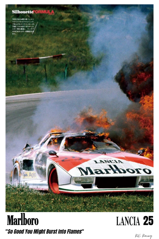 Marlboro Lancia “So Good You Might Burst Into Flames” | 12x18 Poster